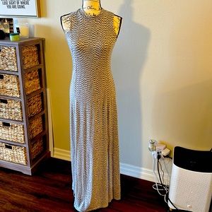 Maxi dress gray and white